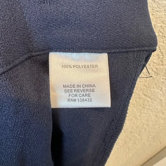 NWT Modcloth Navy Blue Nautical Wide Leg Pull on Trousers - Size Large - Picture 8 of 8